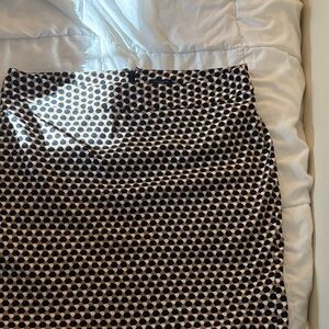 Ann Taylor Black and White Polka Dot Pencil Skirt